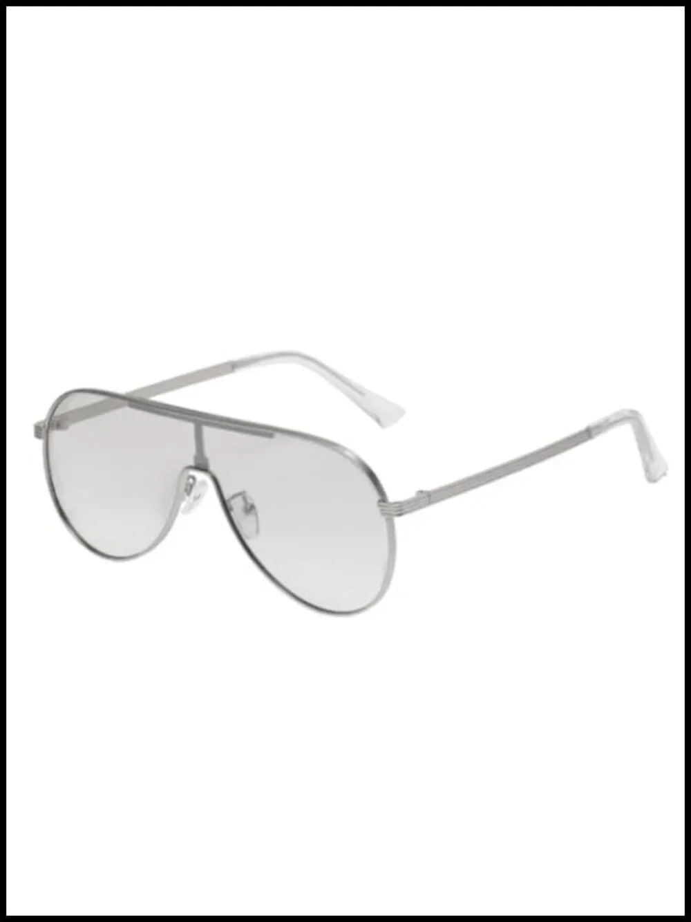 Connected Pilot Sunglasses with Double Bridge, UV400 Protection, Stainless